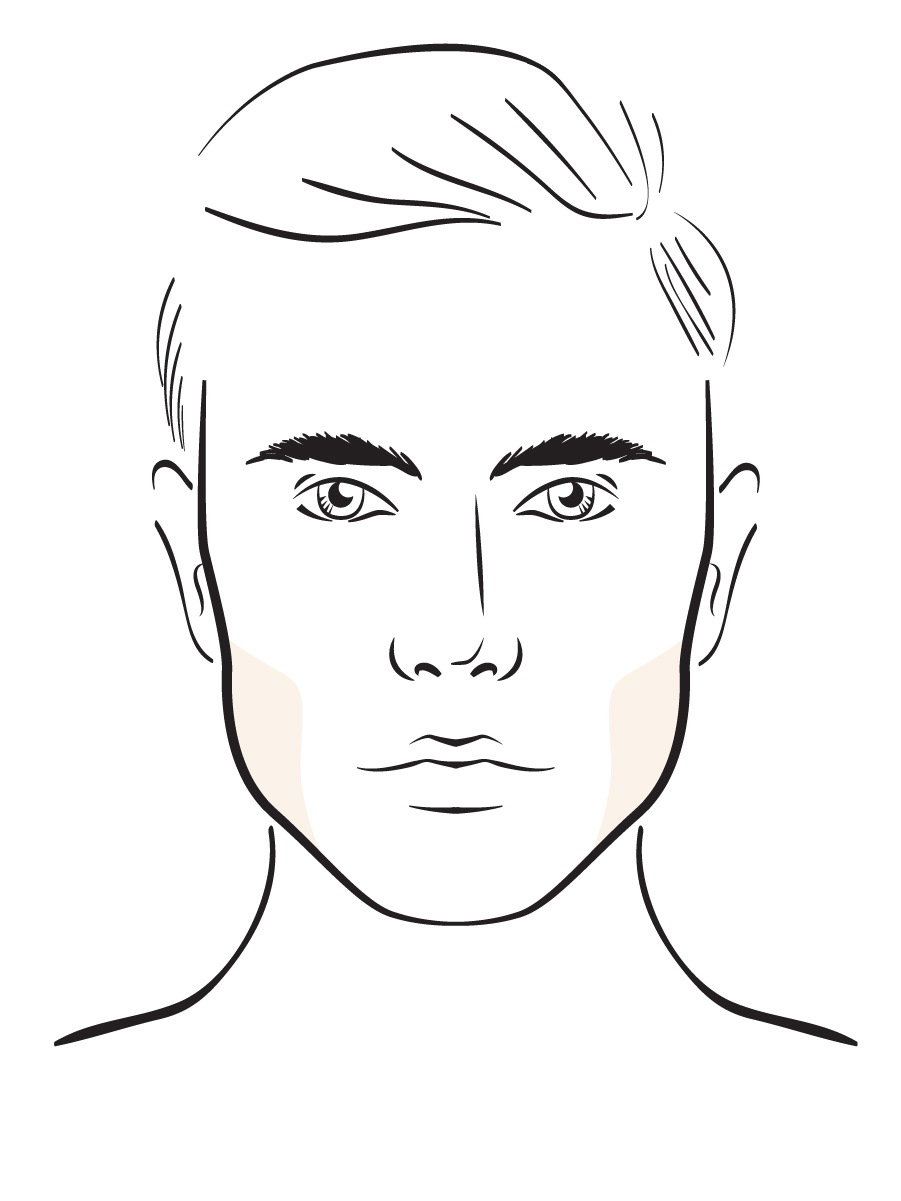 blank male face charts